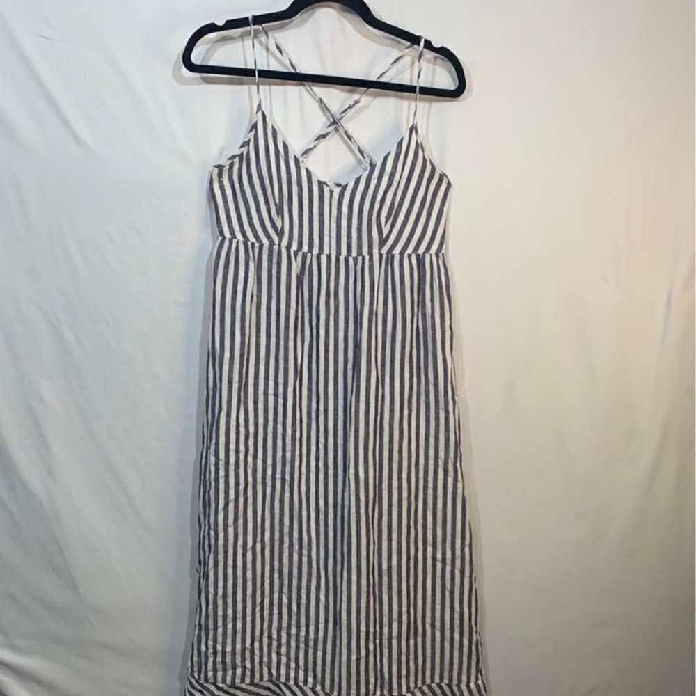 Woman’s 100% linen sundress. Antibes Blanc brand. Side zipper. Size 2. R…
